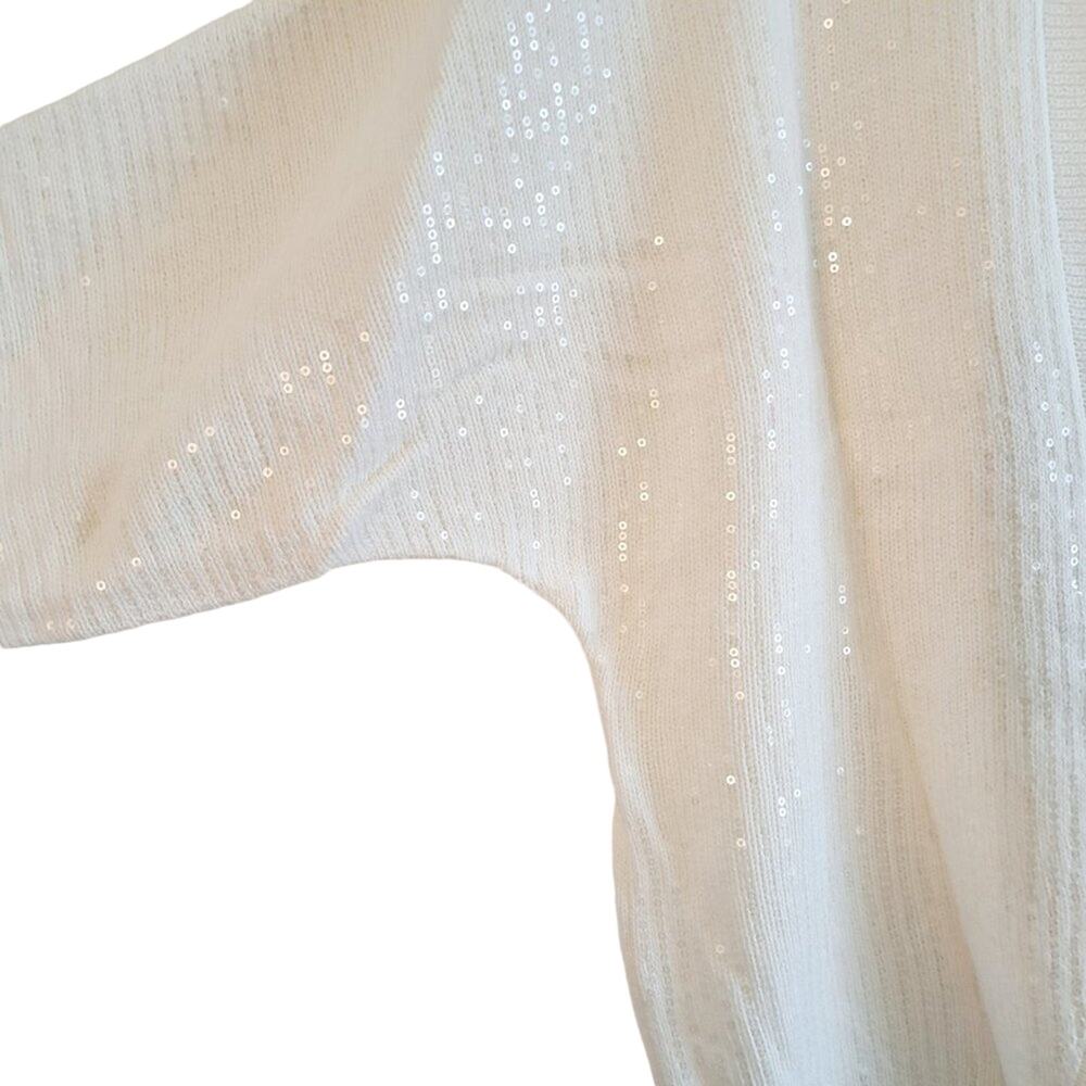 JM Collection Sequin Long Sleeve Open Front Cardi… - image 4